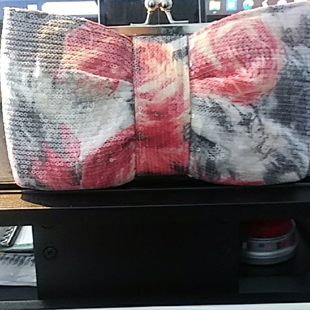 Floral Sequin Clutch